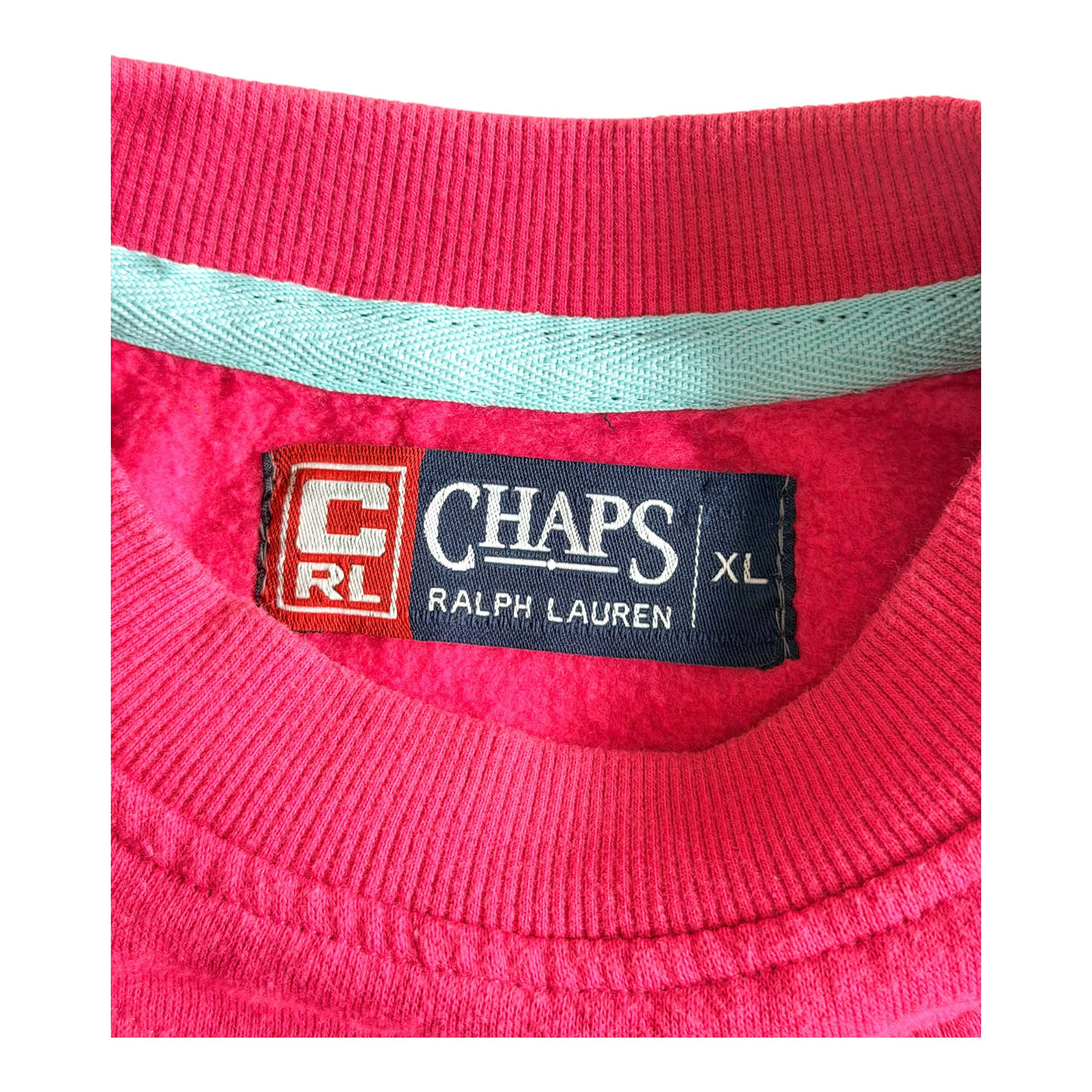 Chaps Ralph Lauren Pink Grey Colour Block Sweatshirt, XL
