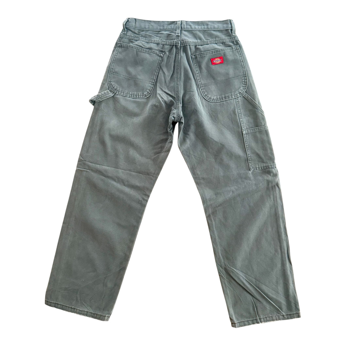 Dickies Green Cotton Canvas Carpenter Workwear Pants, 30W 30L
