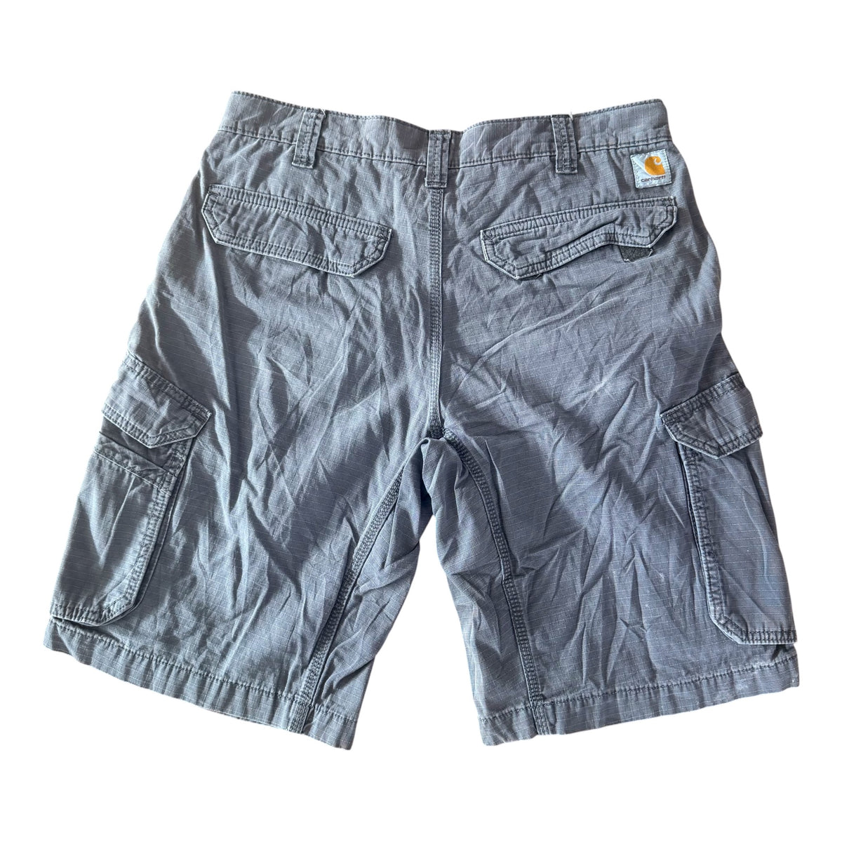 Carhartt Slate Grey Ripstop Relaxed Fit Cargo Jort Shorts, Large