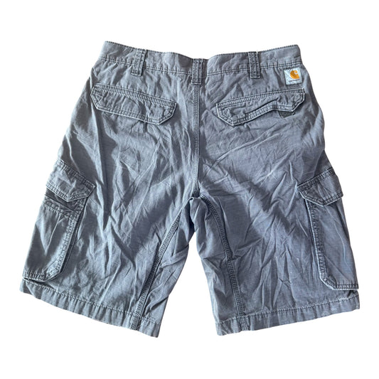 Carhartt Slate Grey Ripstop Relaxed Fit Cargo Jort Shorts, Large