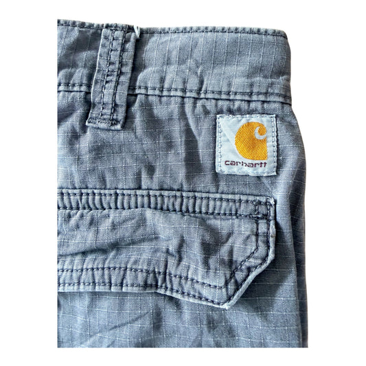 Carhartt Slate Grey Ripstop Relaxed Fit Cargo Jort Shorts, Large