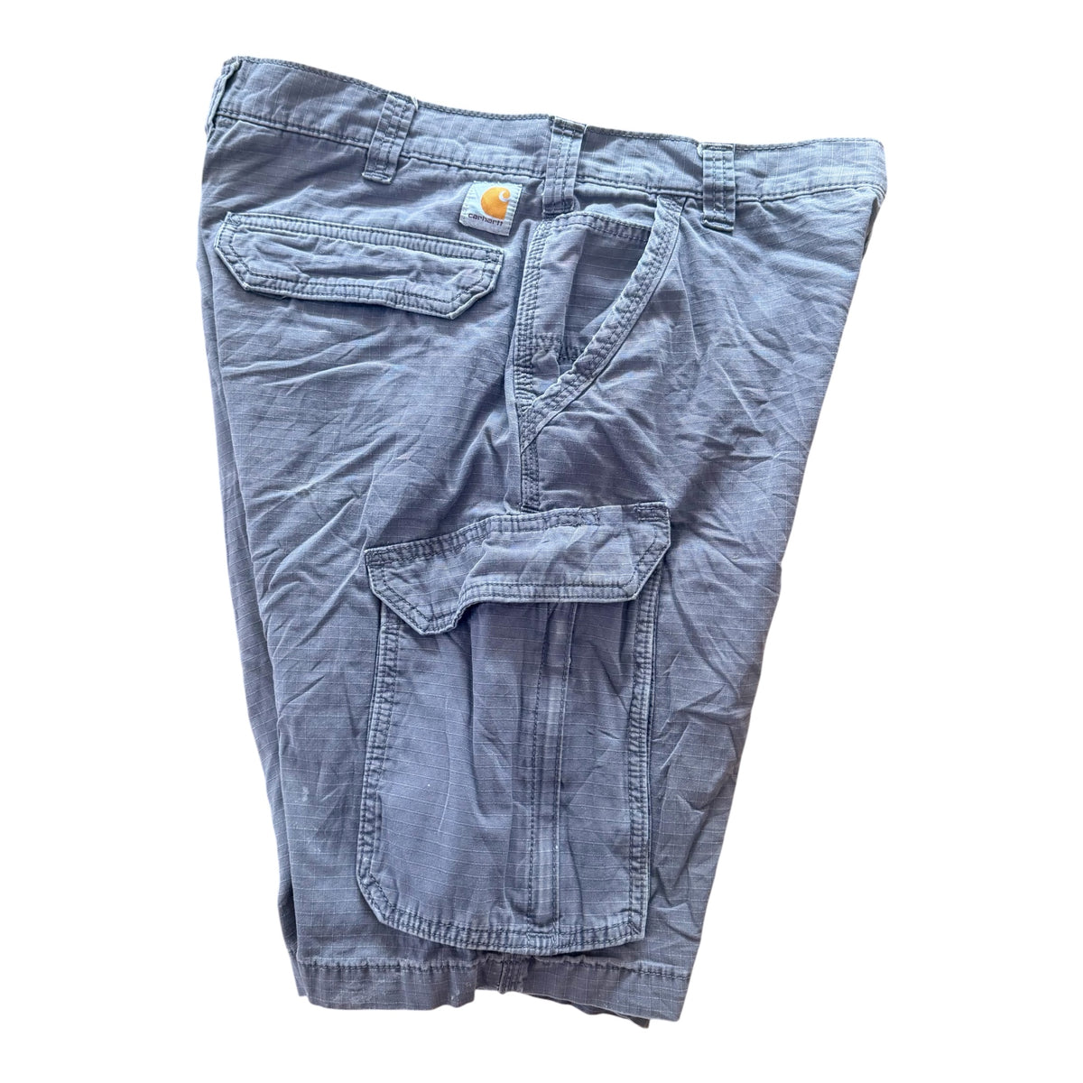 Carhartt Slate Grey Ripstop Relaxed Fit Cargo Jort Shorts, Large