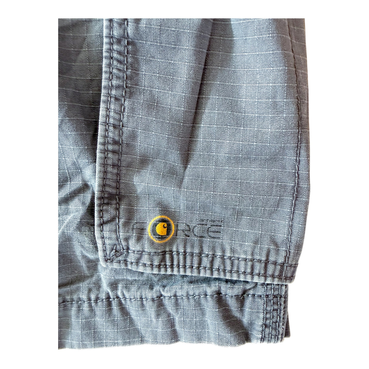 Carhartt Slate Grey Ripstop Relaxed Fit Cargo Jort Shorts, Large
