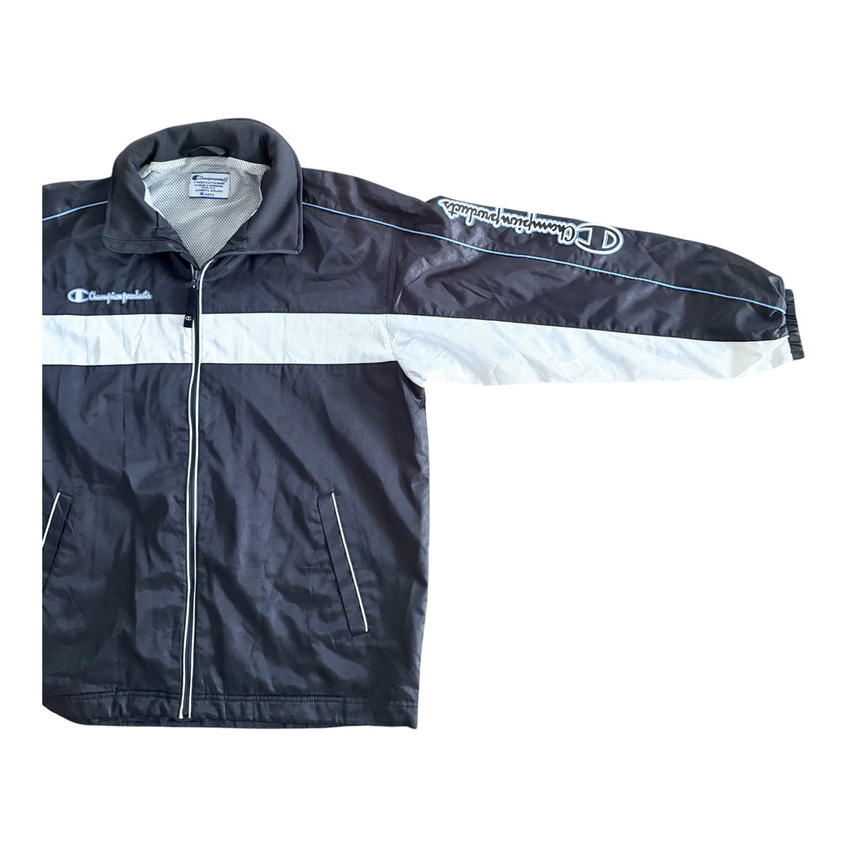 Vintage Champion Japan Market Colour Block Windbreaker Jacket, Medium