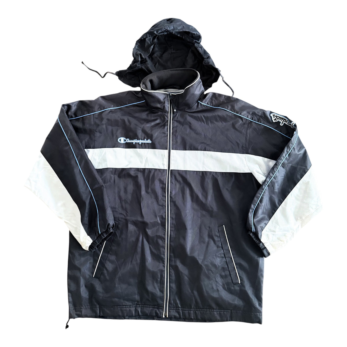 Vintage Champion Japan Market Colour Block Windbreaker Jacket, Medium
