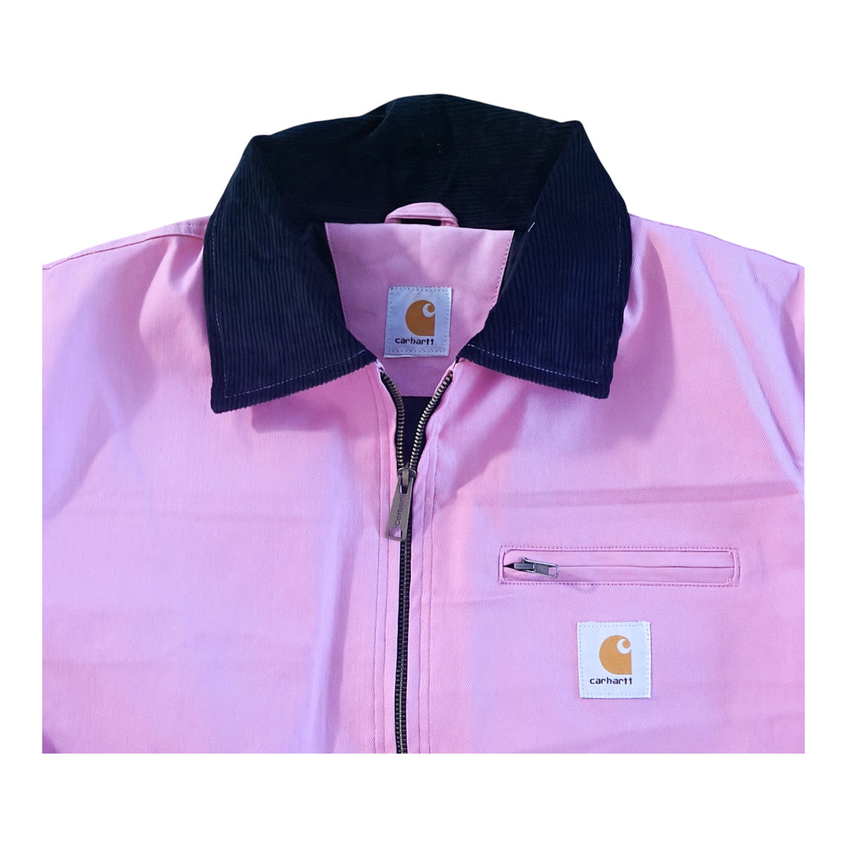 Carhartt Pink Cotton Canvas Zip Up Workwear Jacket, XL