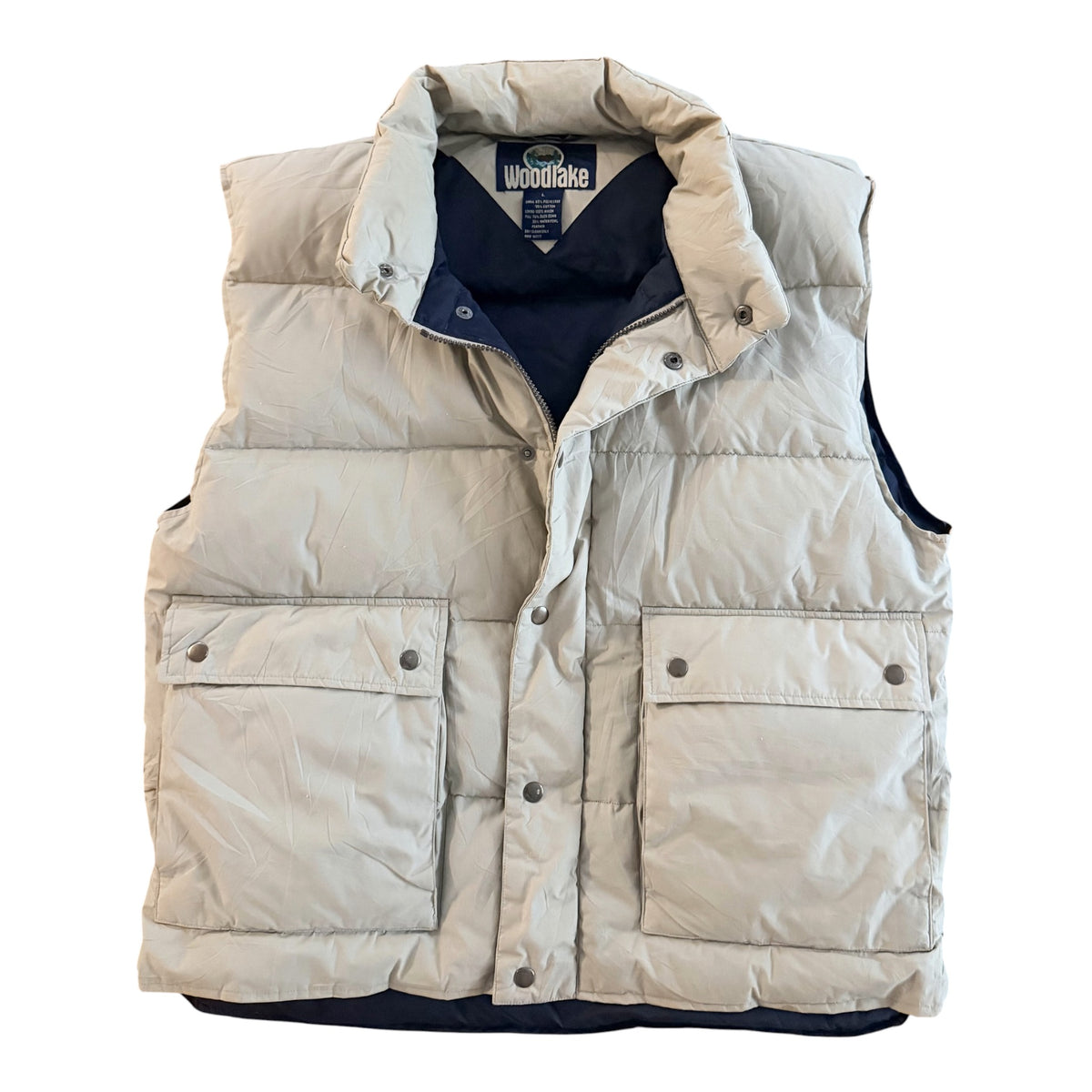 Woodlake Vintage Down Filled Puffer Vest, Large