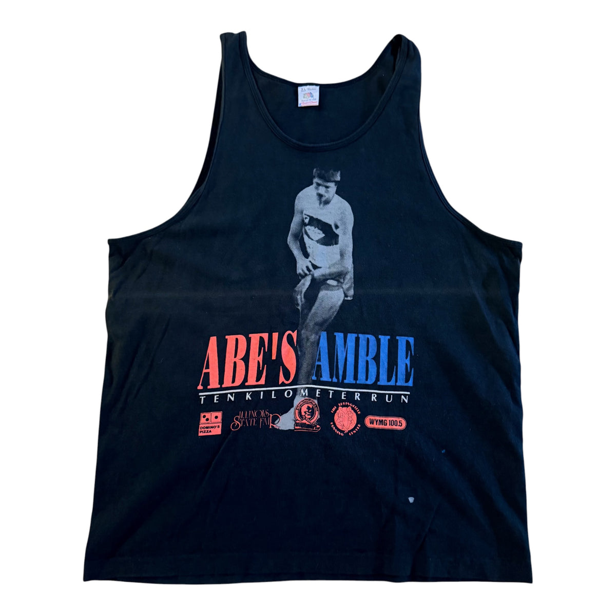 Vintage 1990s Abe's Amble Running Graphic Singlet, XL