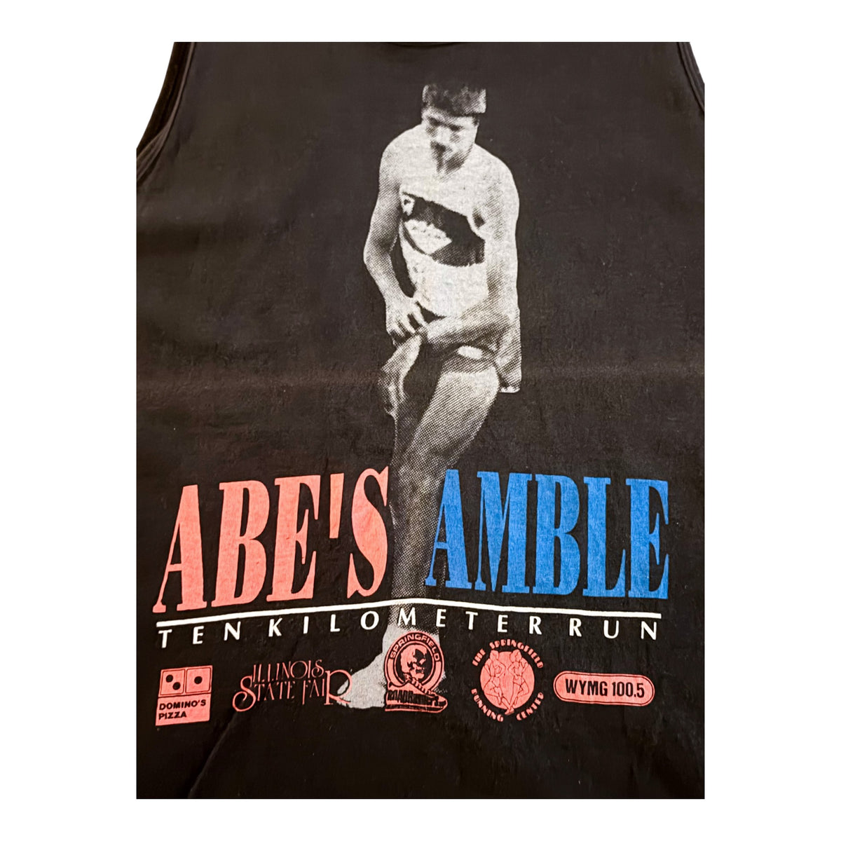 Vintage 1990s Abe's Amble Running Graphic Singlet, XL