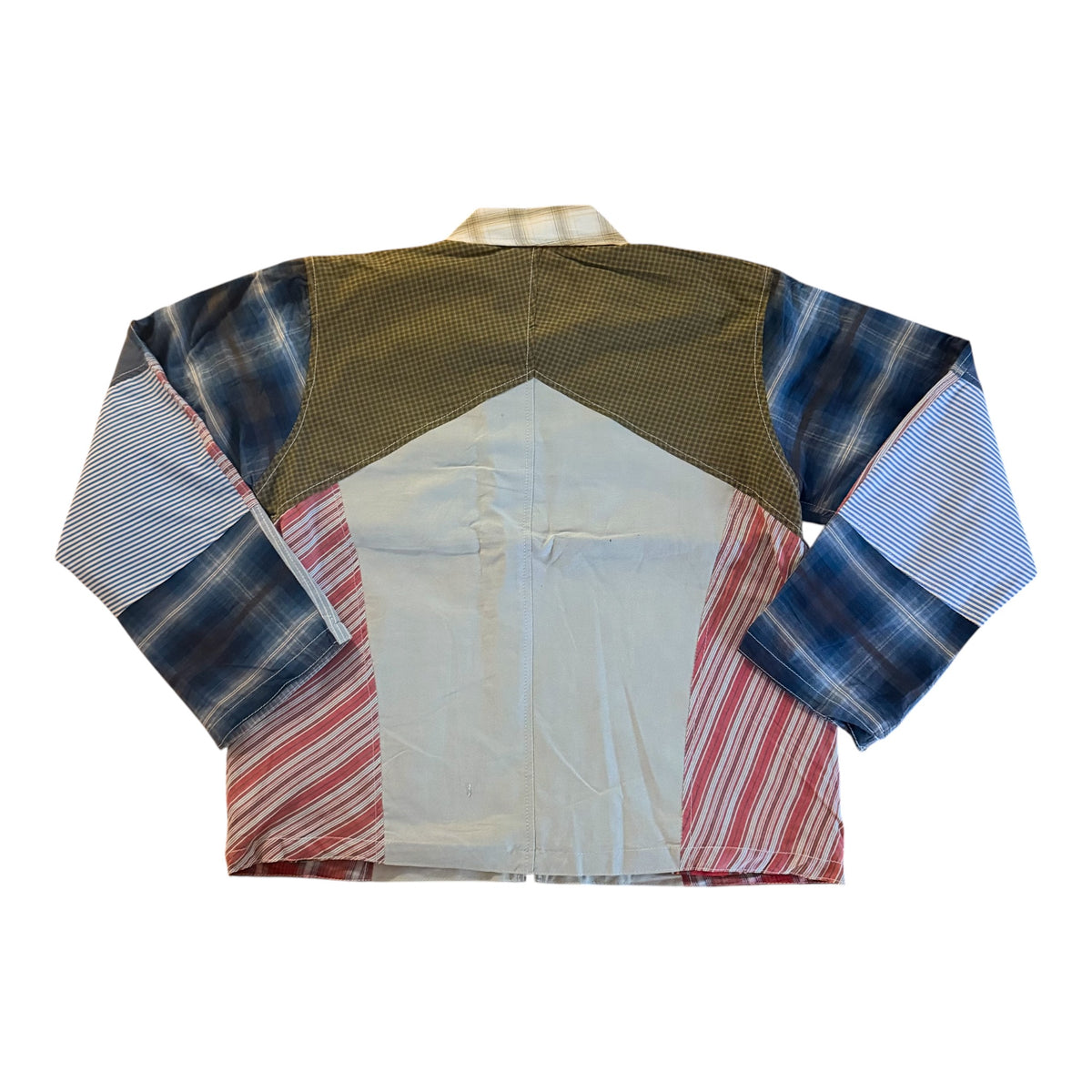 Ralph Lauren Rework Patchwork Oxford Shirt Jacket, Large