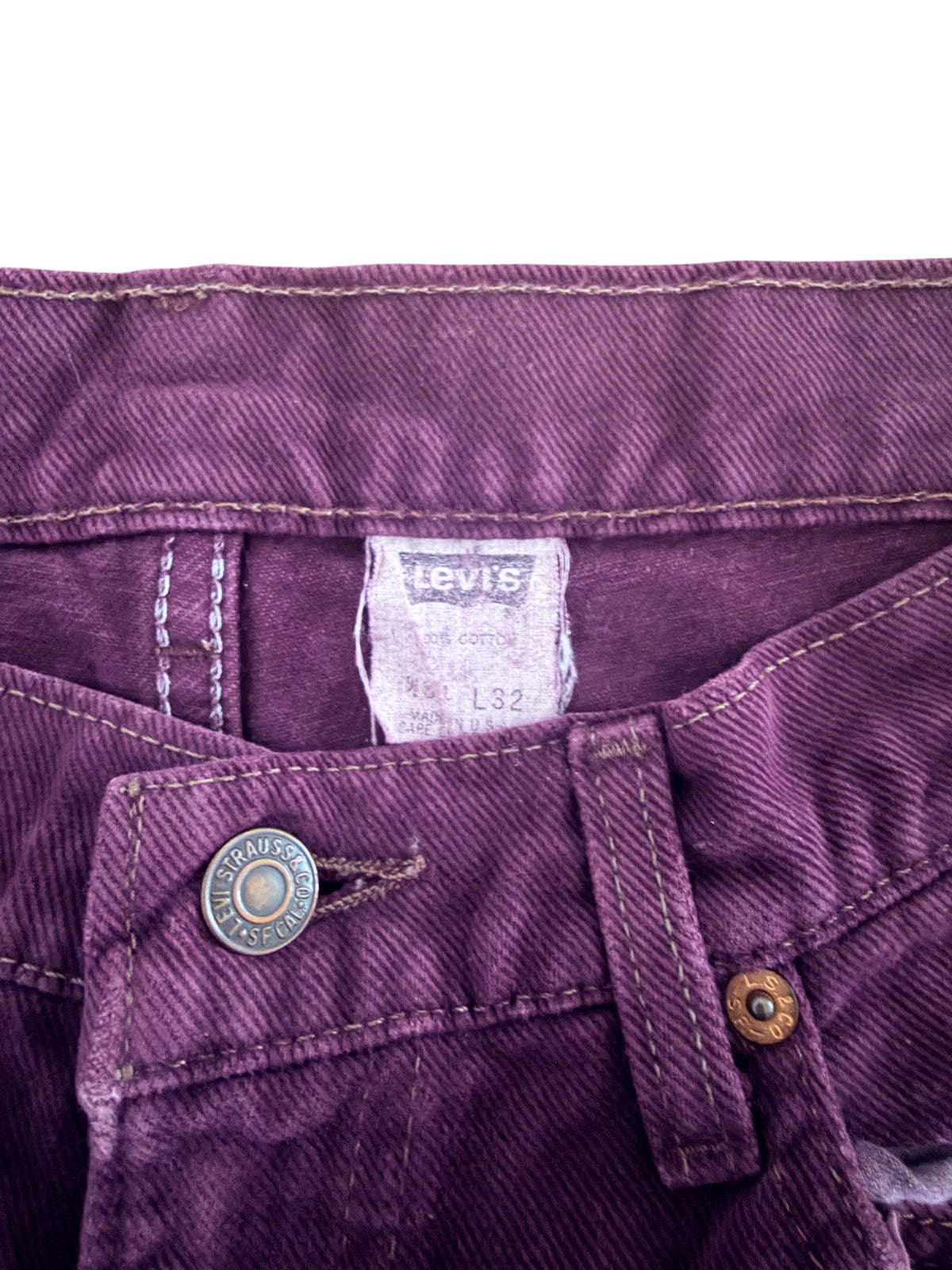 Vintage Levi's 554 Purple Paint Splatter Jeans W33 L32