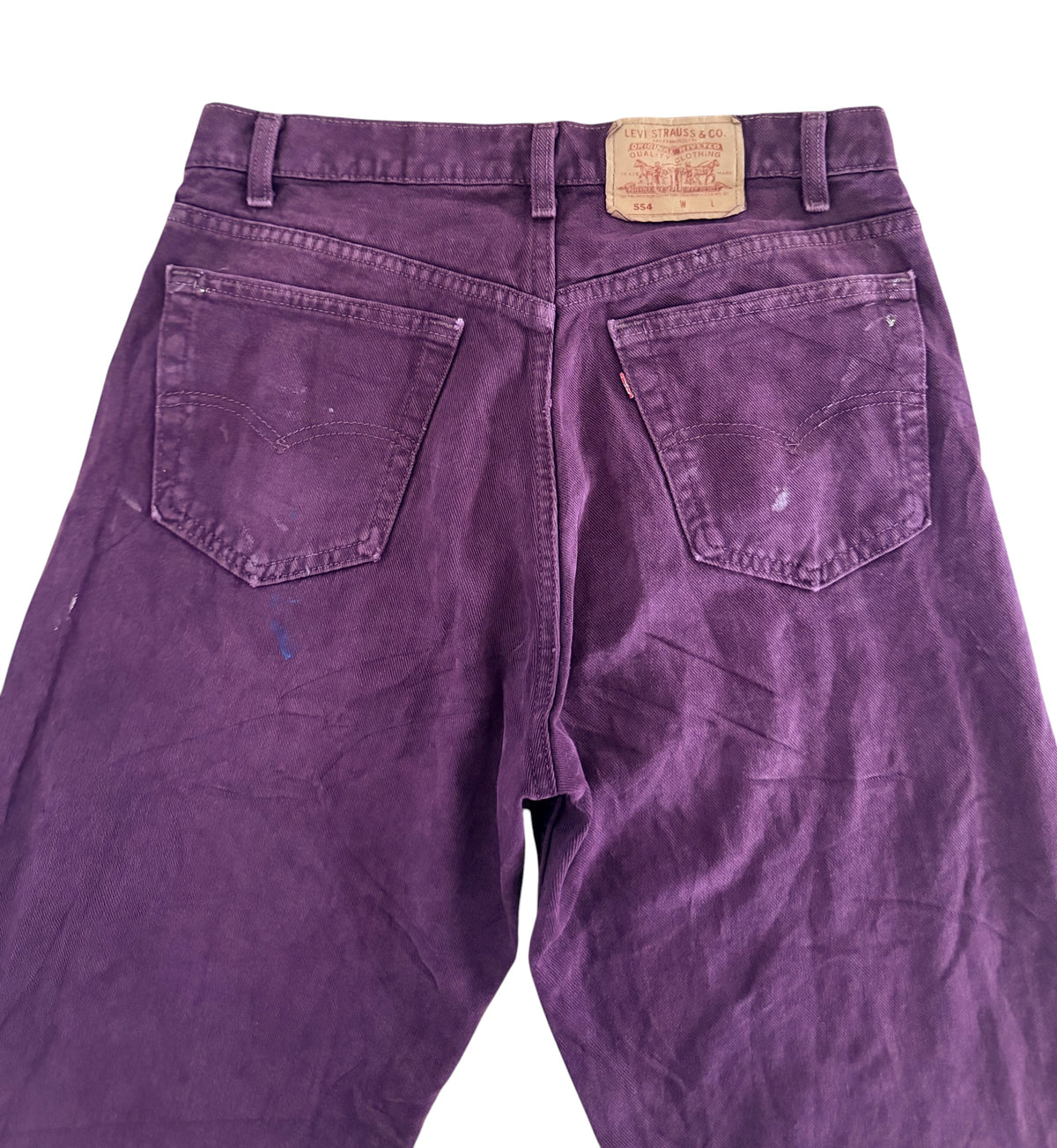 Vintage Levi's 554 Purple Paint Splatter Jeans W33 L32