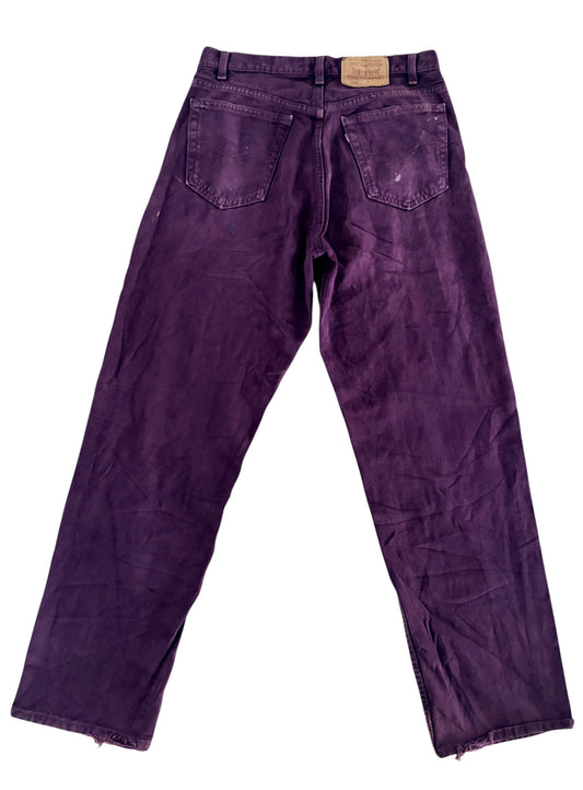 Vintage Levi's 554 Purple Paint Splatter Jeans W33 L32