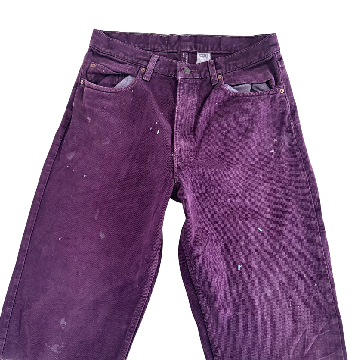 Vintage Levi's 554 Purple Paint Splatter Jeans W33 L32