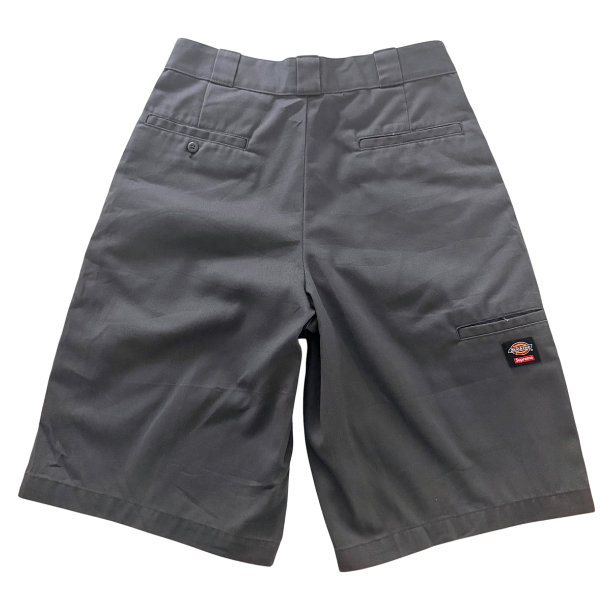 Supreme And Dickies Collab Charcoal Grey Panelled Work Shorts, Medium