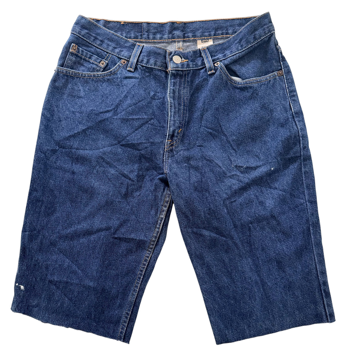 Vintage Levi's 517 Hand Painted Cherry Denim Shorts, W30