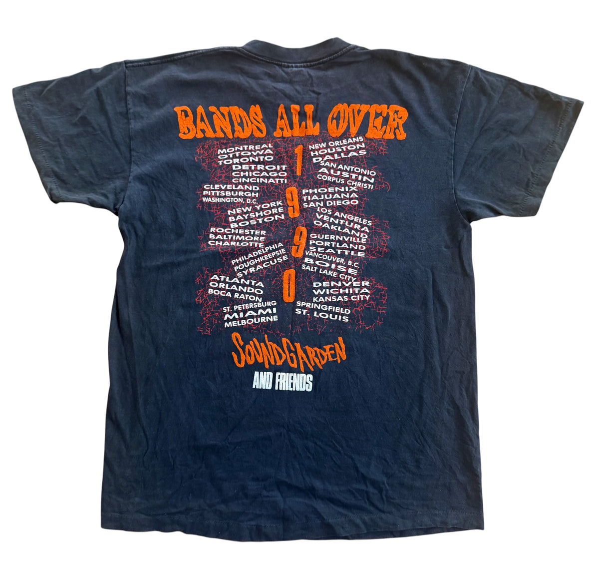 Soundgarden Louder Than Love 1990 Tour Graphic T-Shirt, Large