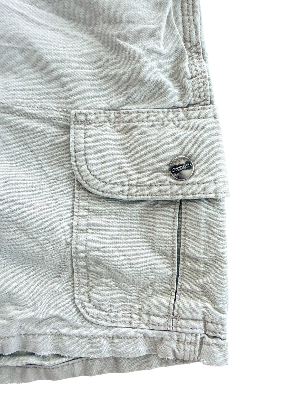 Carhartt Beige Canvas Cargo Utility Shorts, 31 W